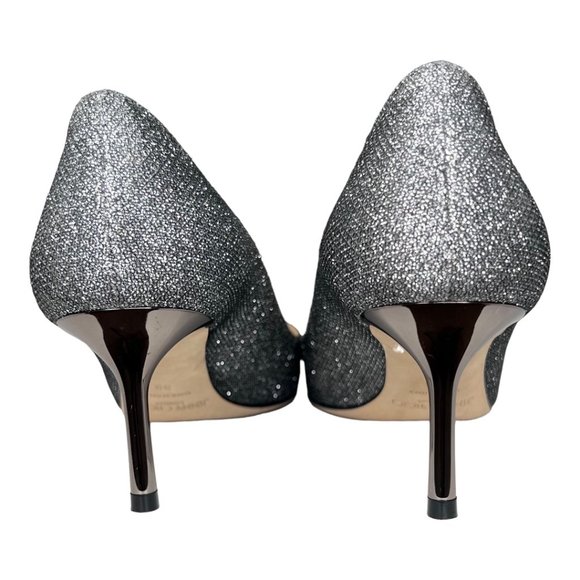 Jimmy Choo Romy Lame Glitter Pointed Toe Heel Pumps - Picture 7 of 10